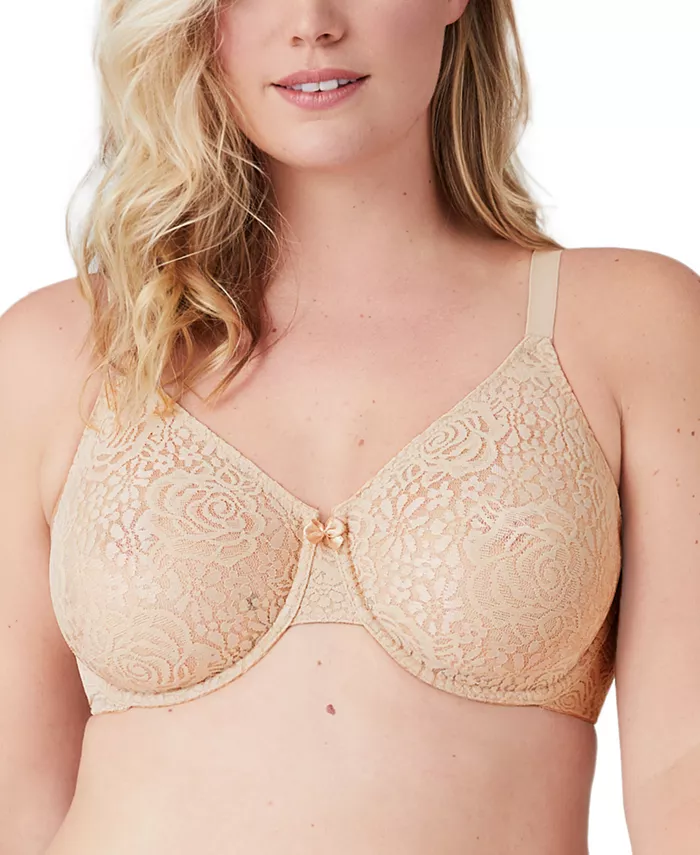 

Бюстгальтер с кружевом и косточками Halo Lace Molded Underwire 851205, до чашки G Wacoal, слоновая кость/кремовый