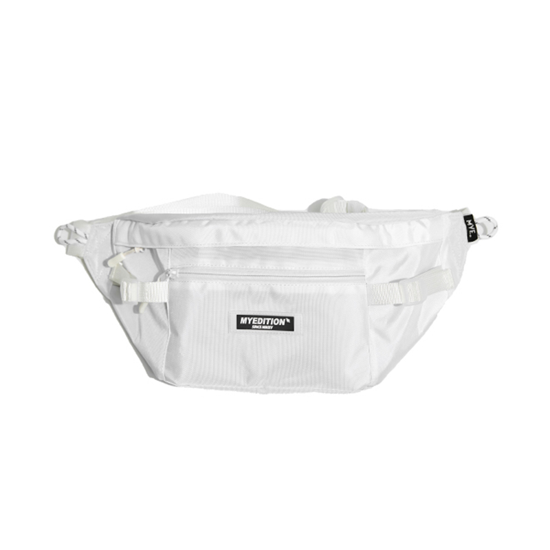 

7L Сумка через плечо Кроссбоди Рюкзак для активного отдыха Оксфорд Белый/Черный/Соевое молоко Белый/Серый Синий Унисекс MYEDITION, Черный (с желтой мини-сумкой)