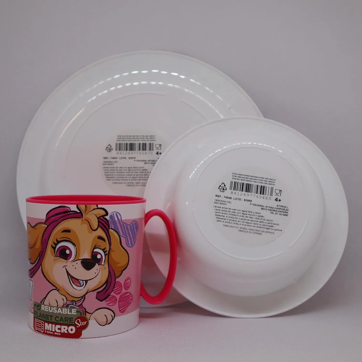 Детский набор посуды Paw Patrol, тарелка, миска и кружка 390 мл Skye Sorrisini — фото 4