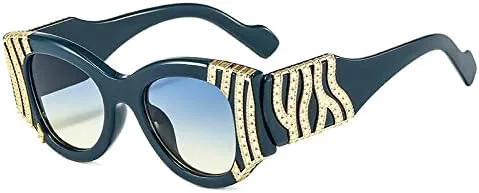 

Женские солнцезащитные очки с металлическим декором, винтажные очки с градиентными линзами, мужские солнцезащитные очки с защитой от УФ-излучения UV400 MTZJH, 1