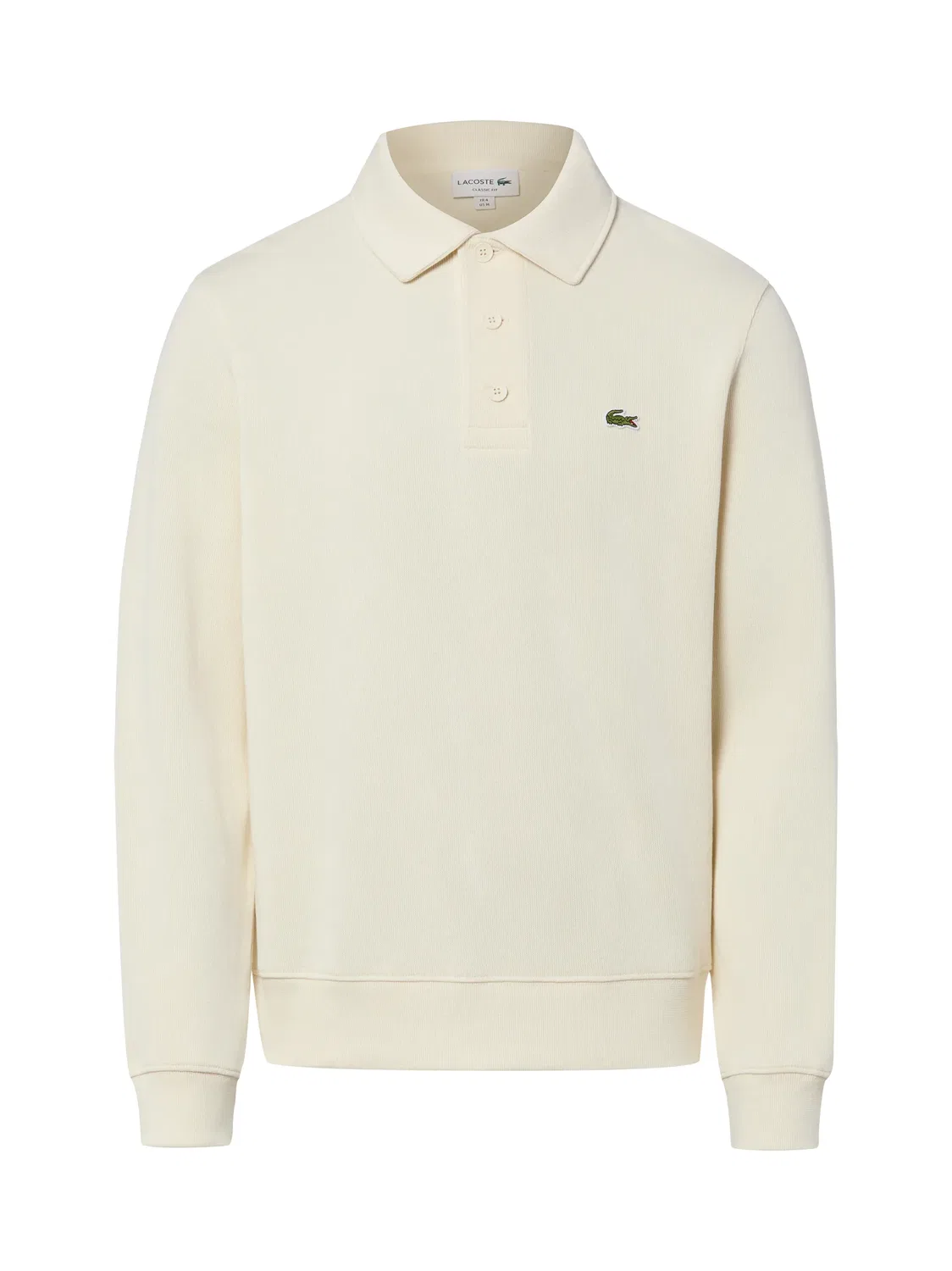 Свитшот с поло Lacoste, экрю