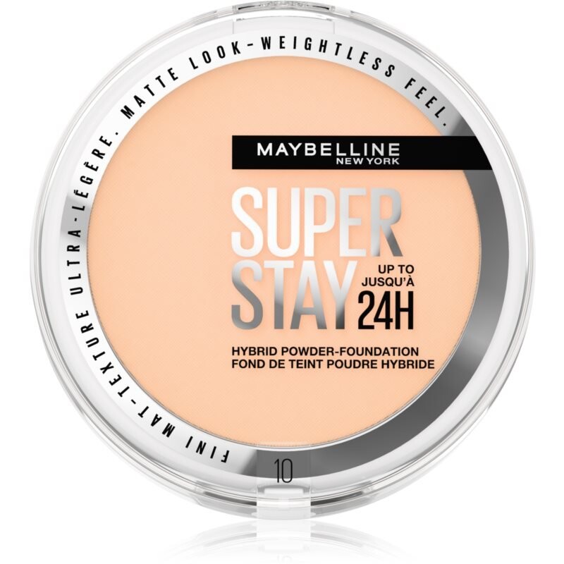 

Maybelline, Superstay 24h Hybrid Powder- Foundation Компактная матирующая пудра, оттенок 10, 9 G