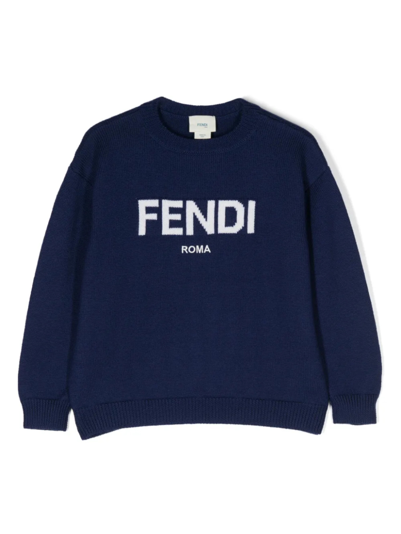 

Джемпер с логотипом Fendi Kids, синий
