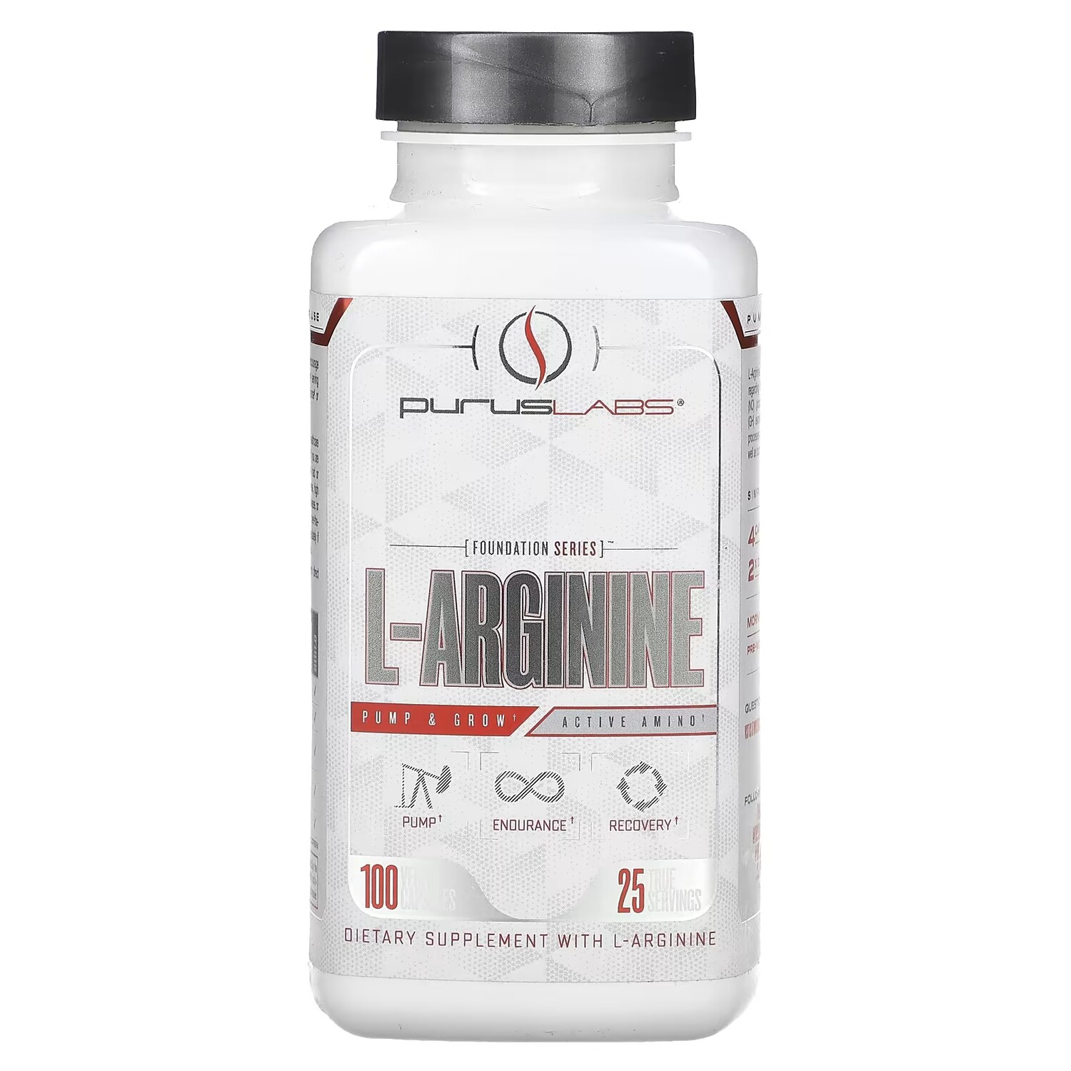 

L-аргинин Purus Labs Foundation Series для роста мышц, 100 растительных капсул