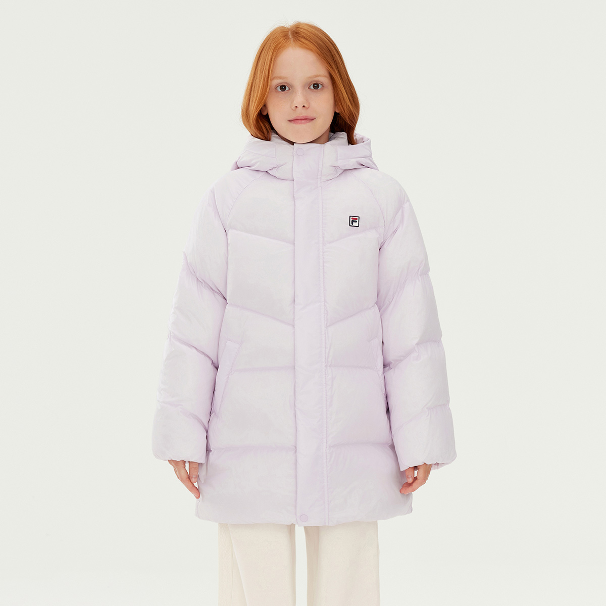 Пуховик cherry blossom детский FILA KIDS, светло-розовый — фото 4