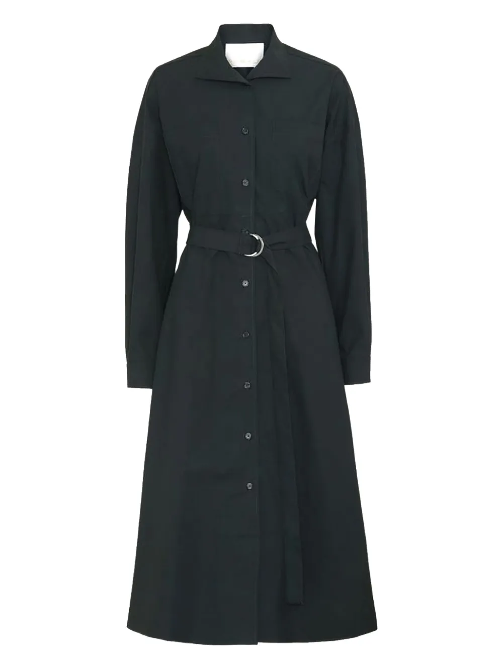 

Платье-рубашка с длинными рукавами и поясом REMAIN, черный