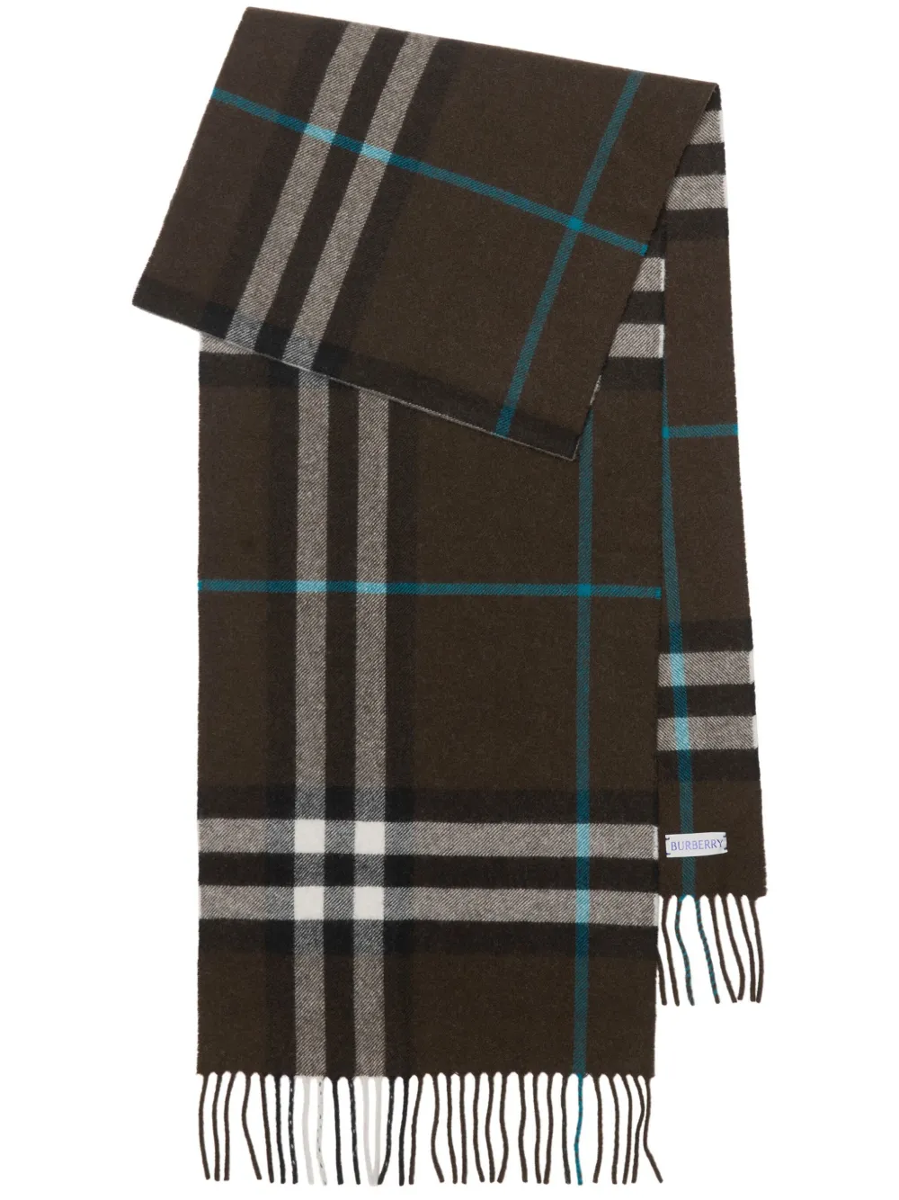 

Кашемировый шарф в клетку Vintage Check BURBERRY, коричневый