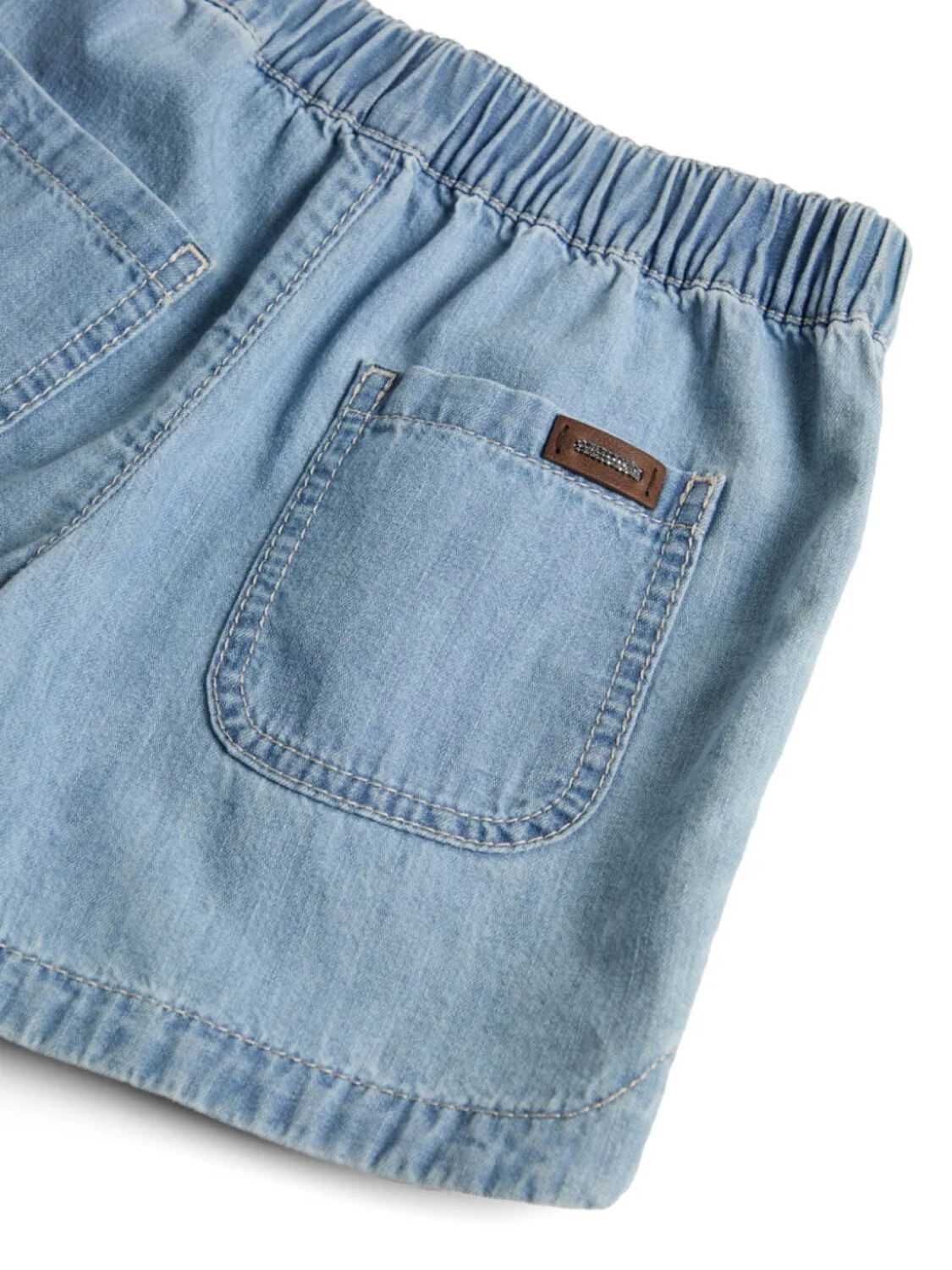 Brunello Cucinelli Kids спортивные шорты из денима, синий — фото 3