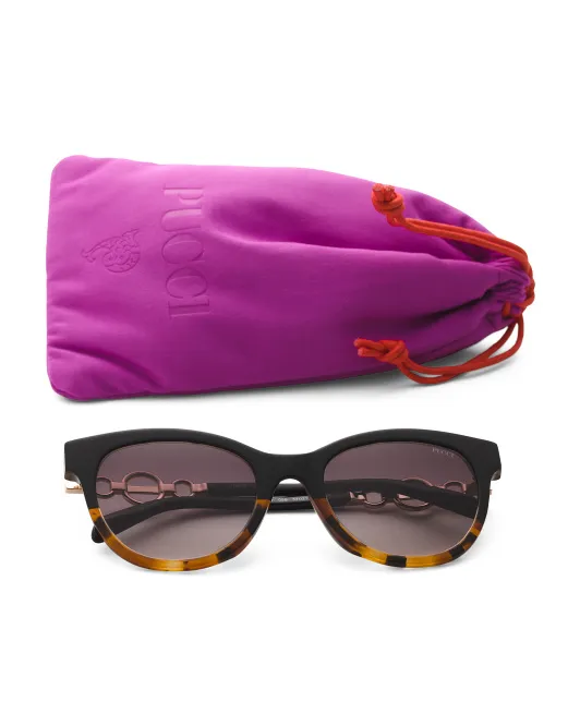 

Солнцезащитные очки 54 мм Emilio Pucci, черный