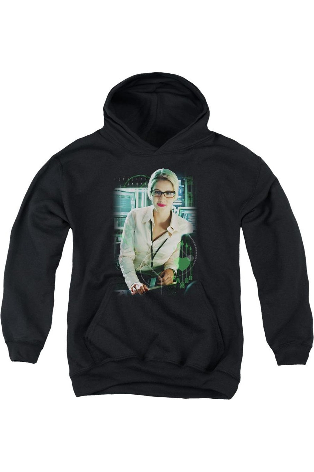 

Толстовка с капюшоном Arrow Felicity Smoak для молодежи Gildan, черный