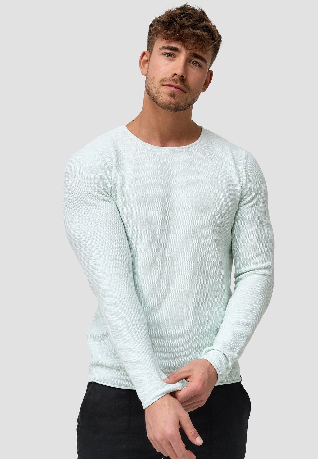 

Вязаный свитер LOAKIM INDICODE JEANS, цвет quiet wave