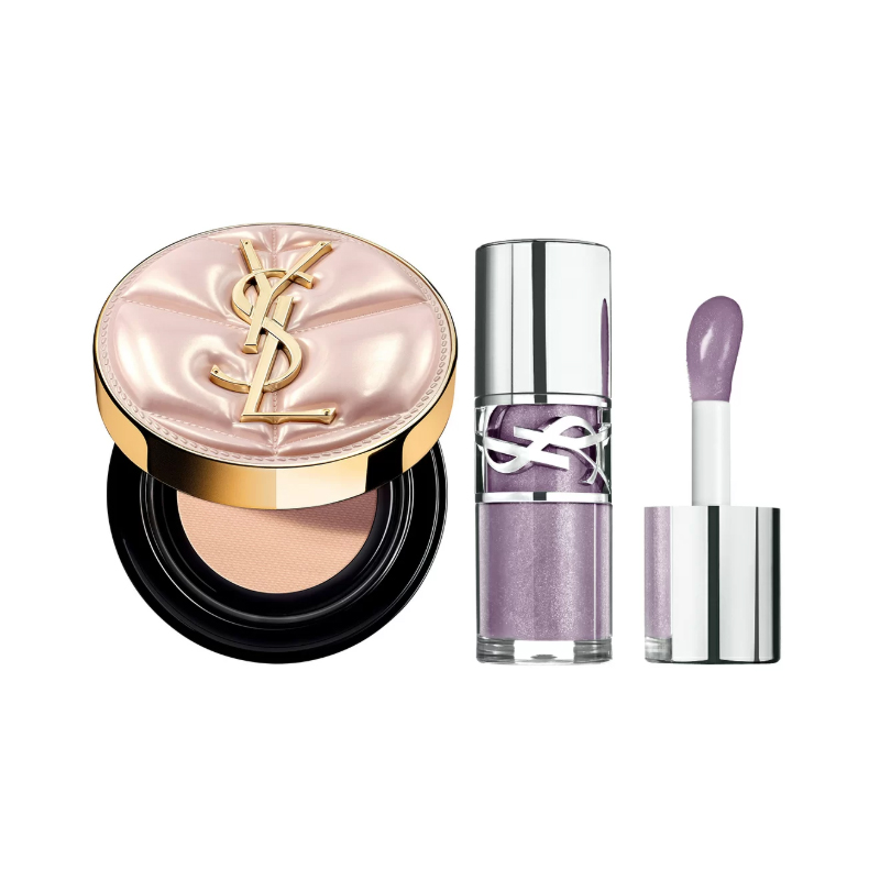 

Масло для губ Air Cushion Plumping с эффектом увеличения объема, набор макияжа, легко растушевывается, натуральное, длительное увлажнение, 12г+6мл SAINT LAURENT