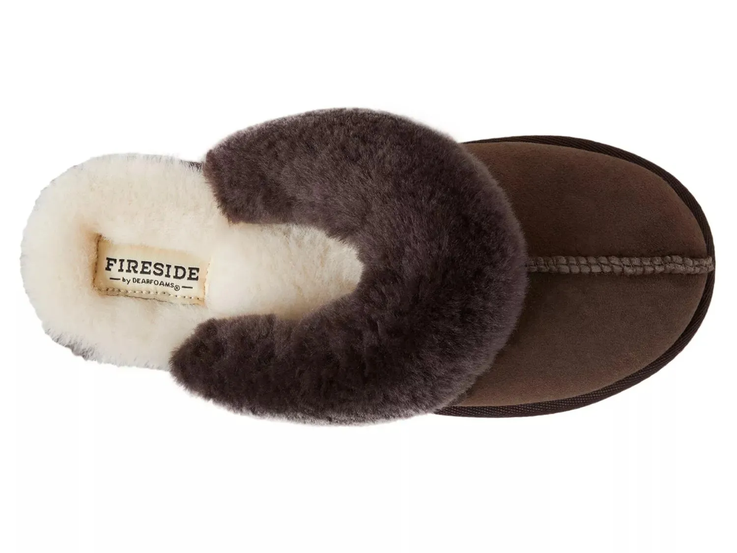 Тапочки Fireside by Dearfoams Sydney Scuff Slipper — женские, светло-коричневые — фото 4