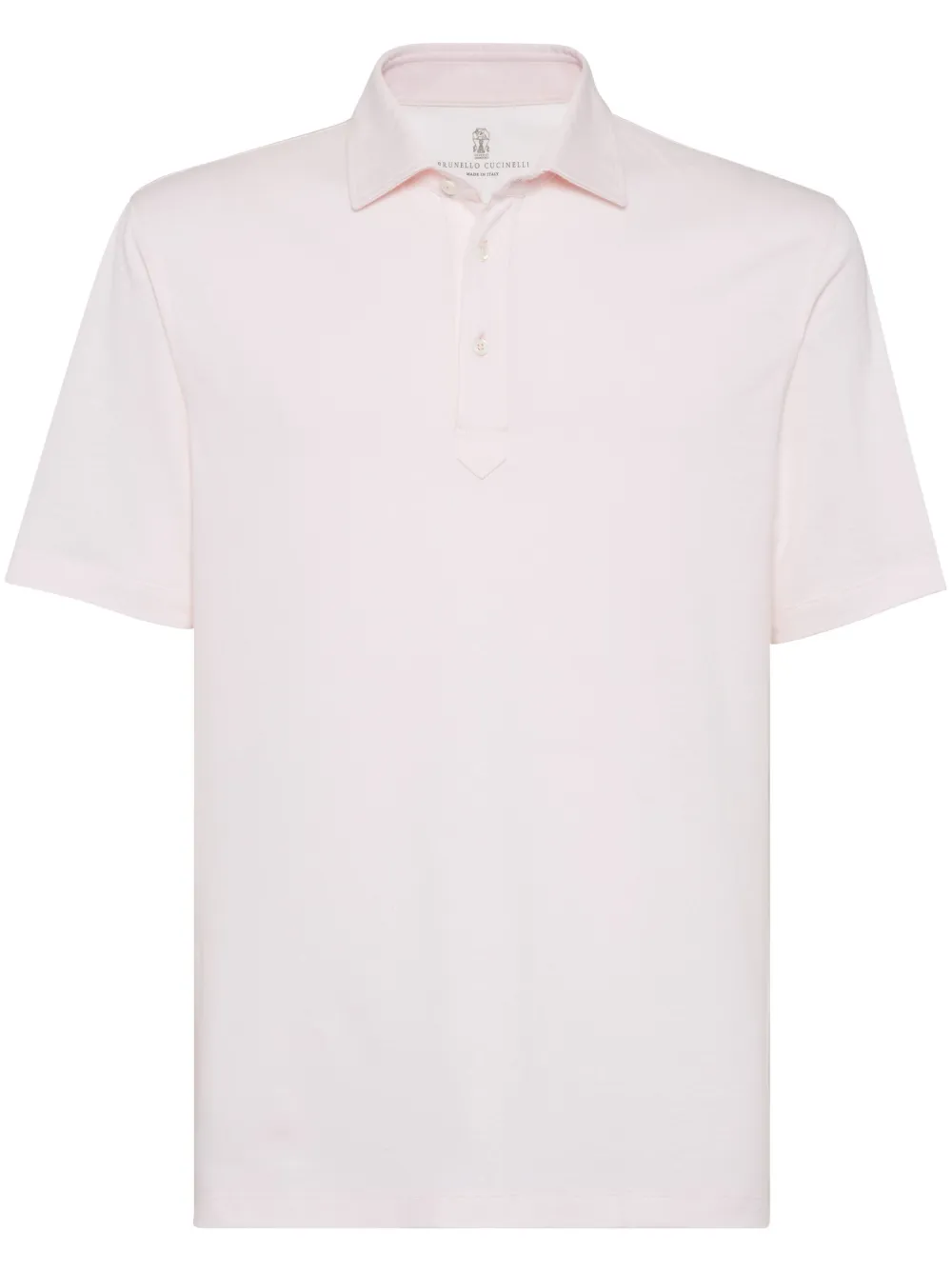 

Рубашка поло из смесового органического хлопка Brunello Cucinelli, розовый