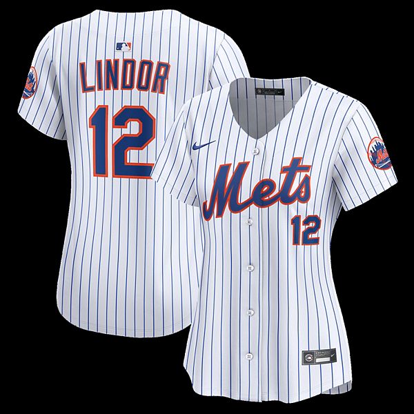Женская белая домашняя лимитированная футболка Francisco Lindor New York Mets Nike