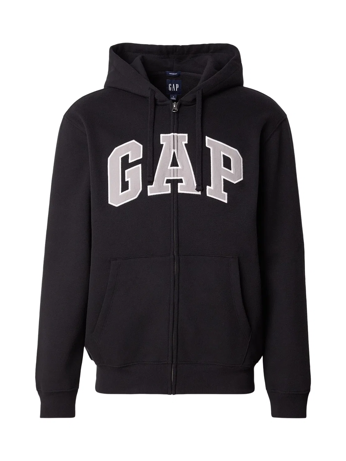Толстовка на молнии Gap, черного цвета