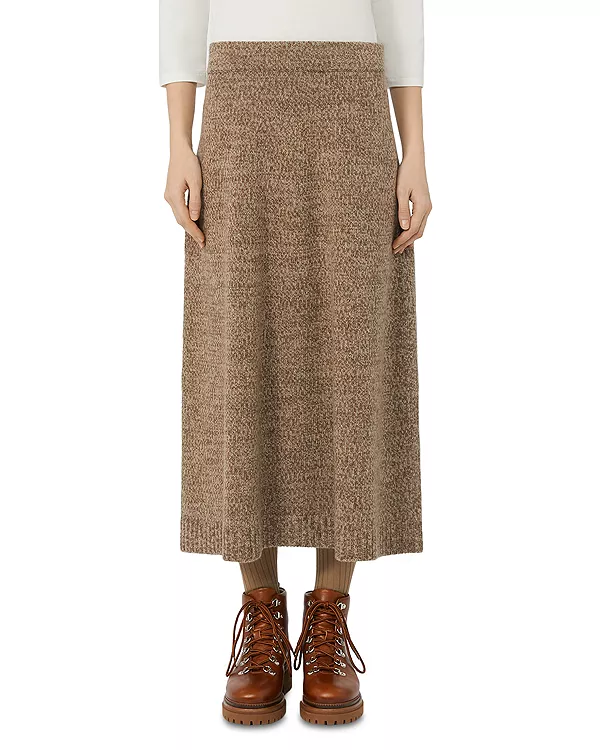 

Юбка миди из шерстяного трикотажа «Weekend 2 Barnaba» Weekend Max Mara, коричневый