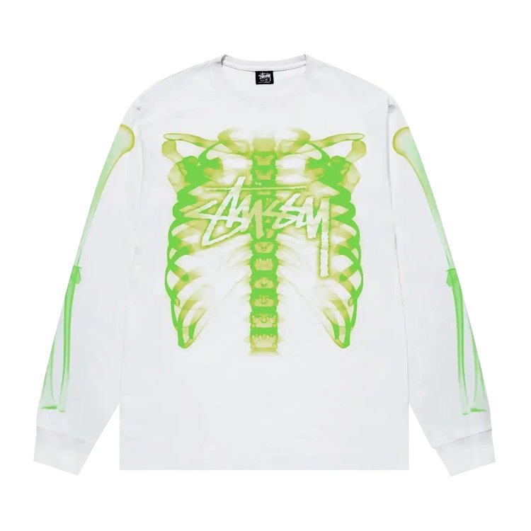 

Футболка Stussy Rib Cage 3M Long-Sleeve Tee, белый