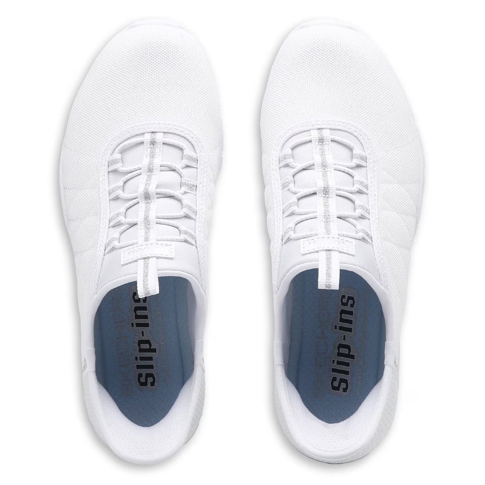 Кроссовки на резинках Slip-Ins brilliance - night shift bungee sneaker Skechers, white/silver shimmer — фото 4
