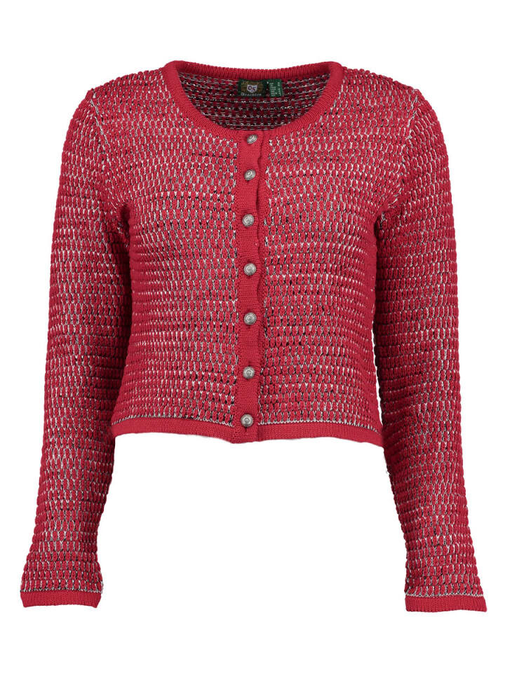 

Кардиган OS-Trachten Strickjacke Qoriva, цвет rot-schwarz