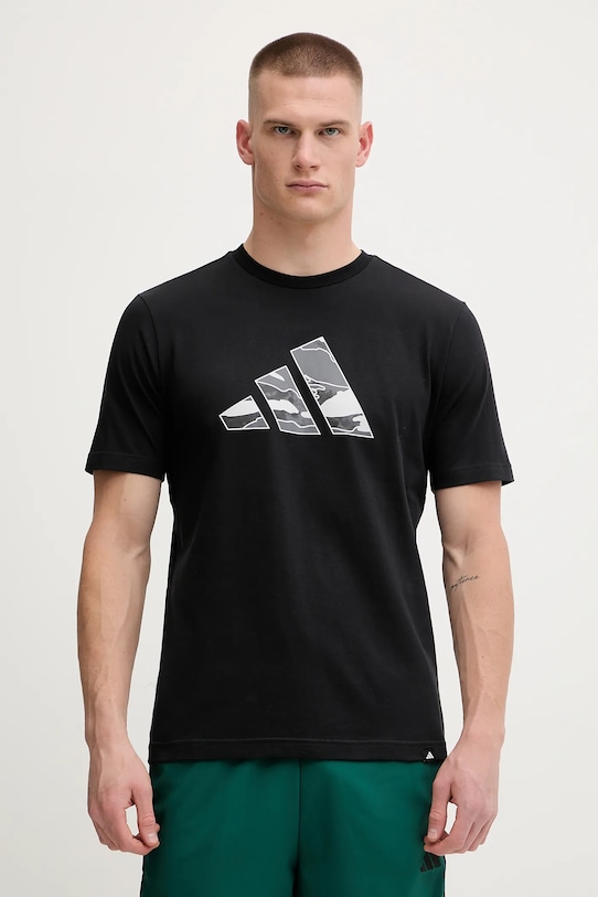 

Хлопковая футболка Adidas, черный