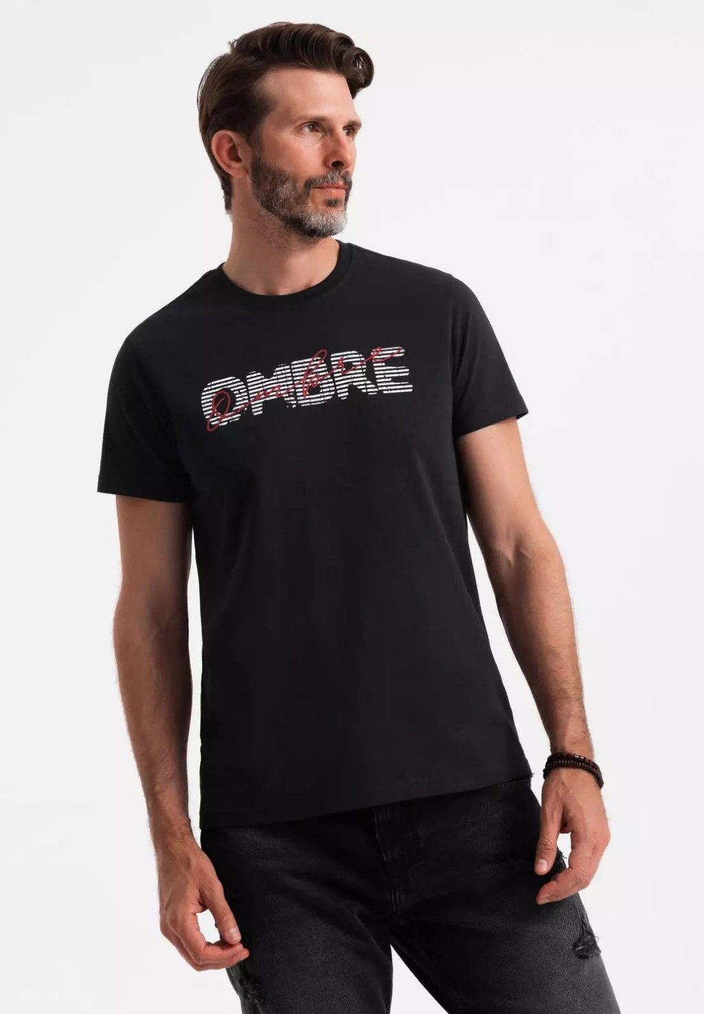 

Футболка с принтом WITH LOGO Ombre, черный