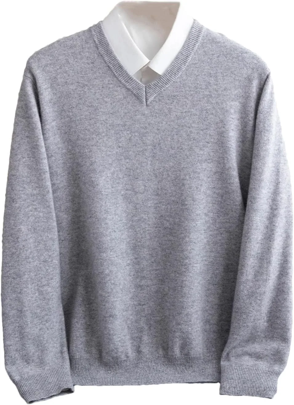 

Мужской шерстяной свитер V-образным вырезом DBFBDTU