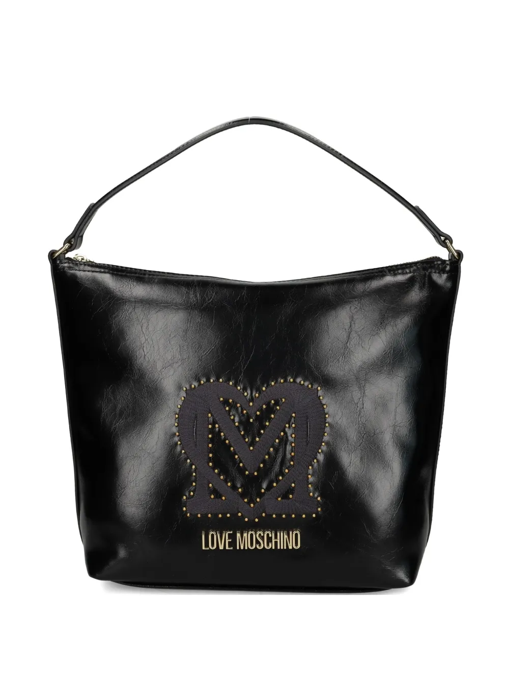 

Сумка на плечо с логотипом и заклепками Love Moschino, черный