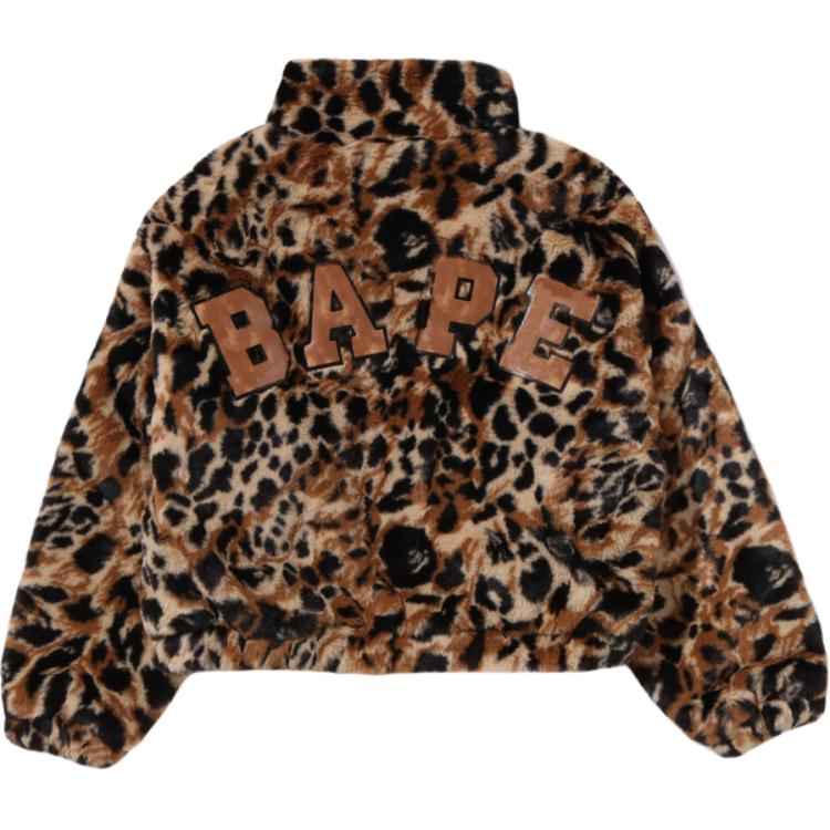 Пальто из бархатистой ткани, осень-зима 2025, женское A Bathing Ape, розовый — фото 4