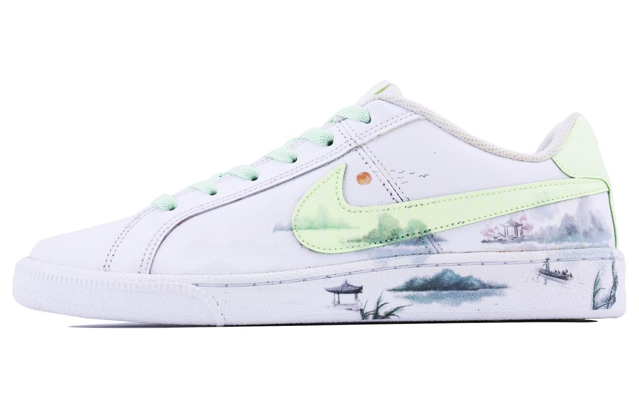 

Кроссовки Nike Court Royale Skateboarding Shoes Women's Low-top Green/yellow/white, белый