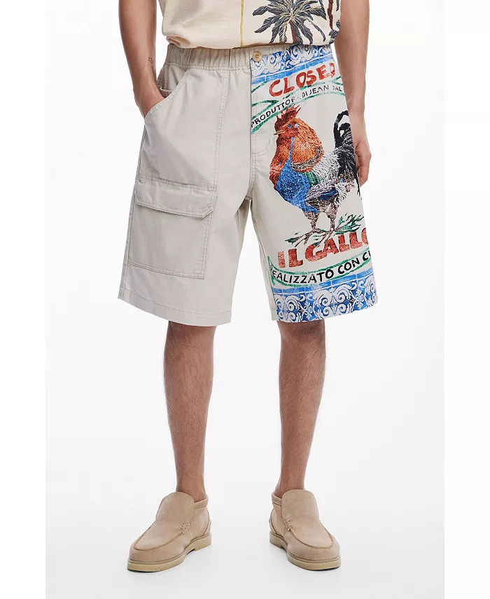

Мужские бермуды карго Desigual, коричневый/бежевый