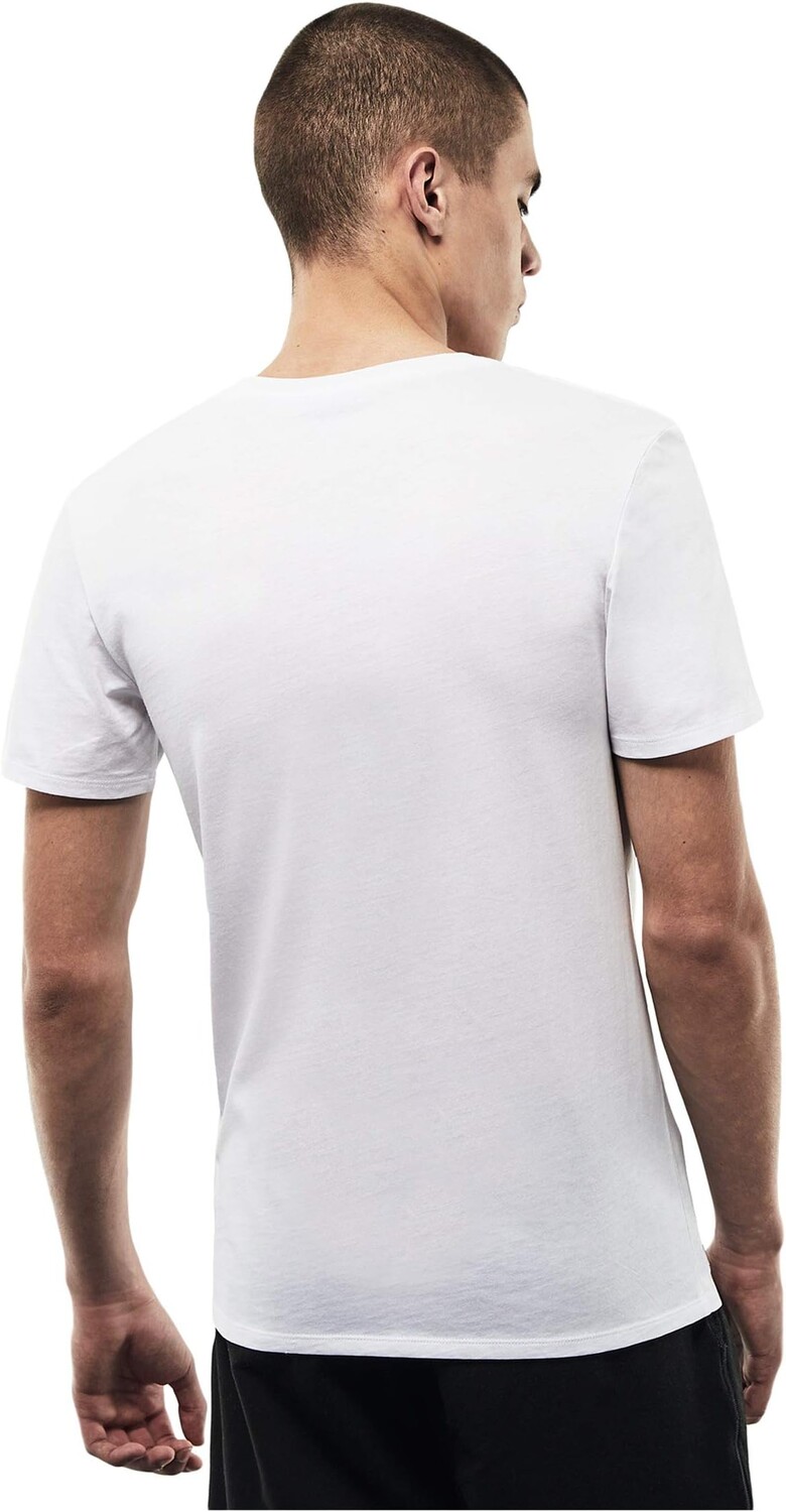 Комплект из 3 футболок Slim Fit Essential с v-образным вырезом Lacoste, белый — фото 2