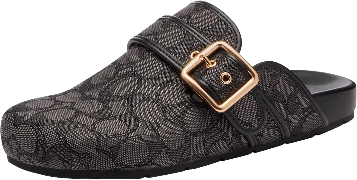 Coach One Signature Jacquard Clog, черный