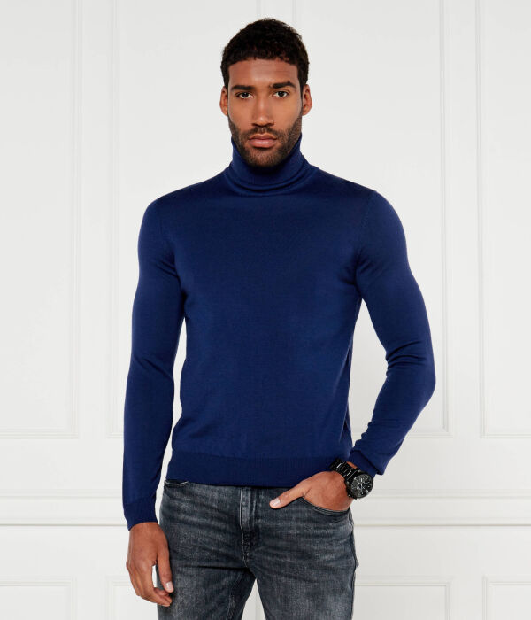 

Водолазка шерстяная Hugo San Thomas Regular Fit, синий