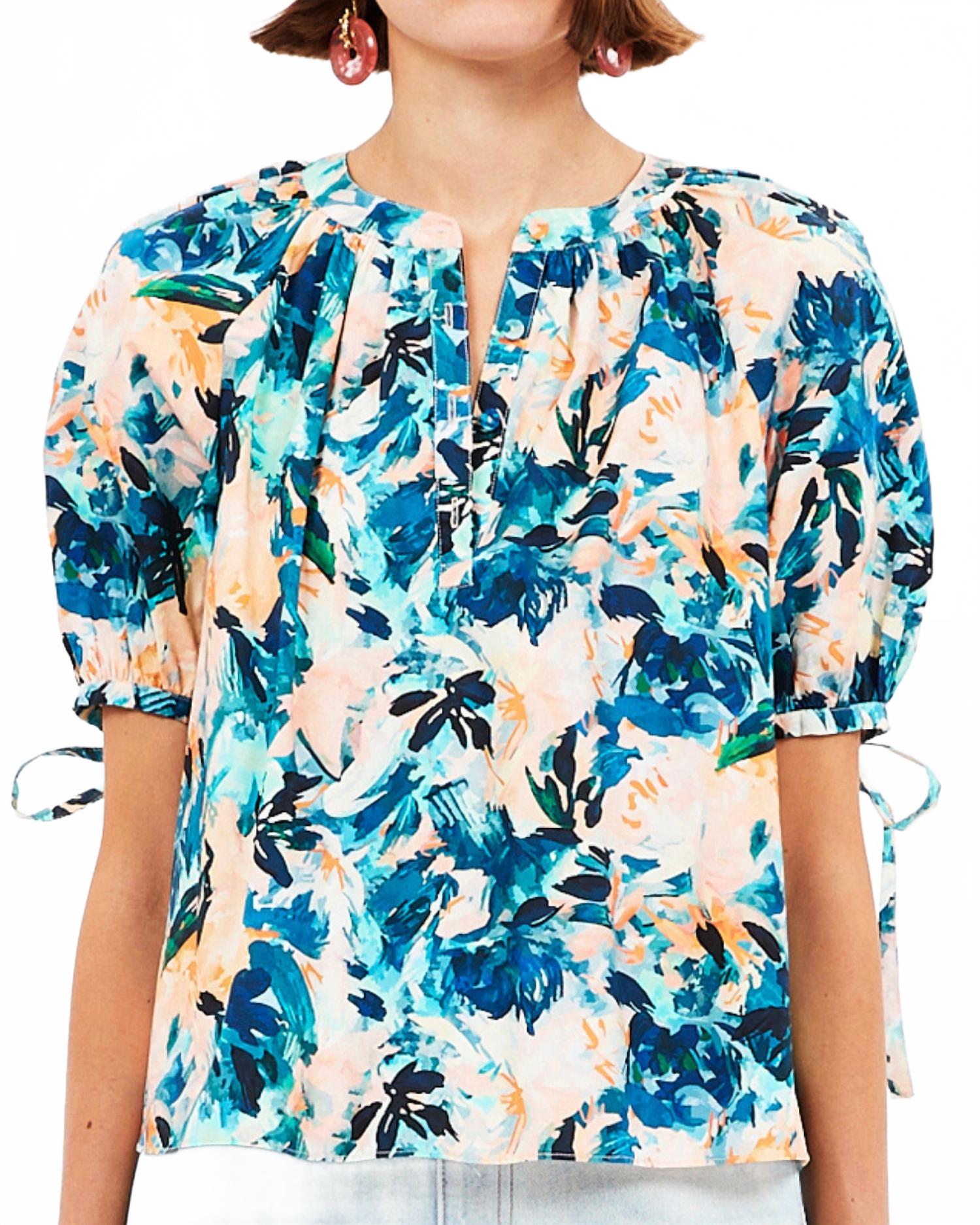 

Блузка Vienne с манжетами-галстуком в цвете дельфиниум Ulla Johnson, Delphinium