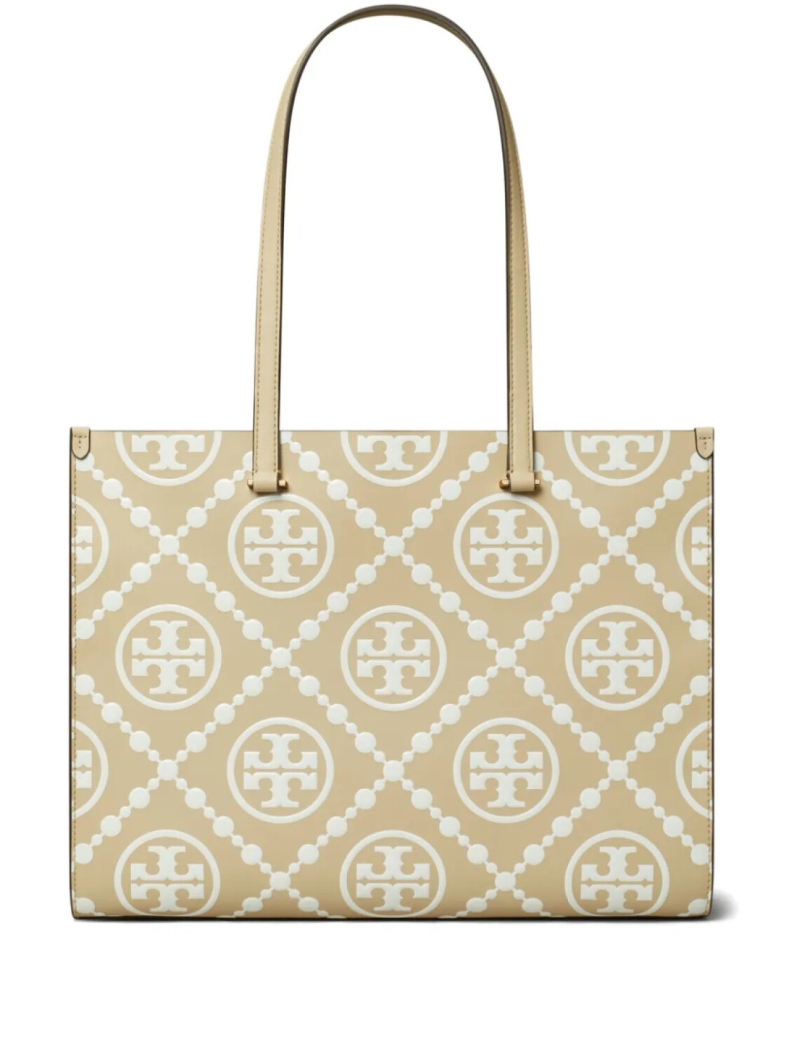 

Сумка-шоппер Tory Burch T с тисненой монограммой, нейтральный