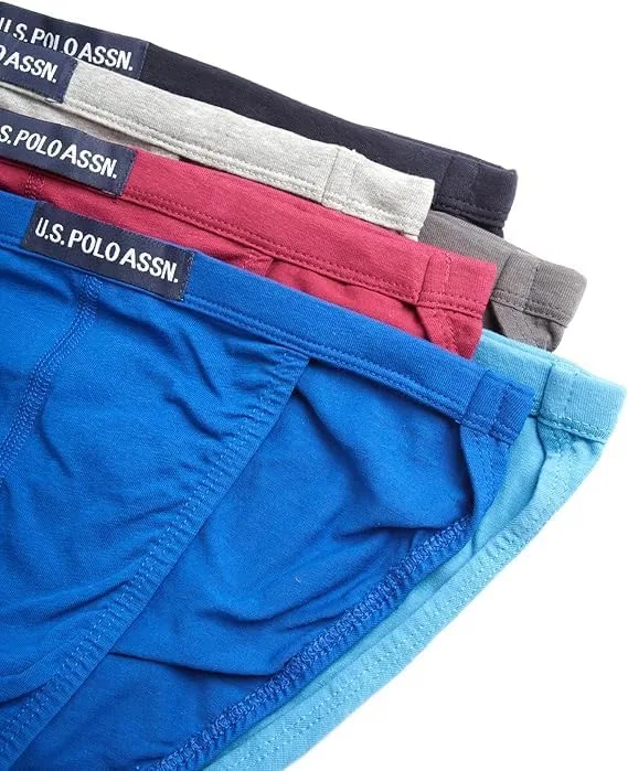 Плавки U.S. Polo Assn., красный/синий/серый/пурпурный, 6 шт — фото 3