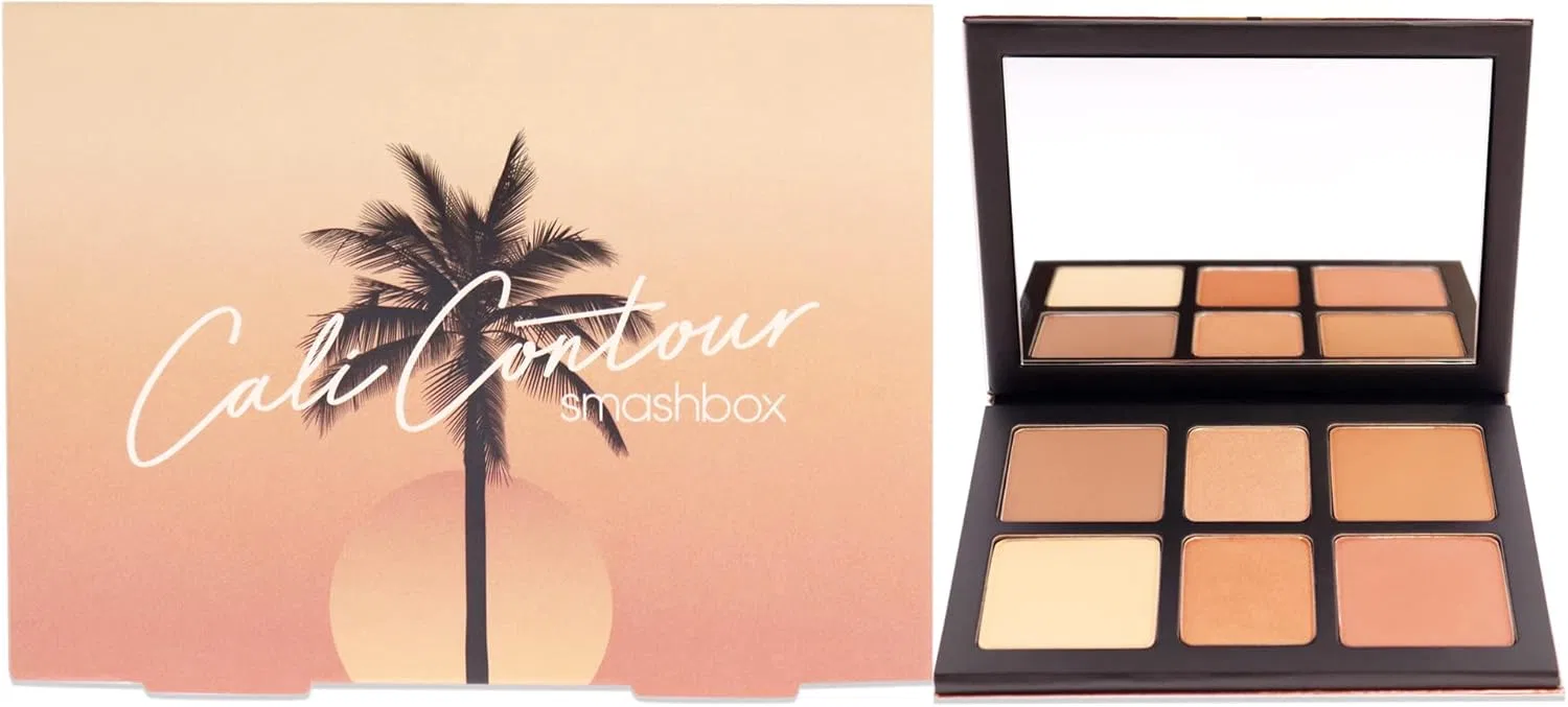 Палетка для контуринга Smashbox Cali Contour с хайлайтером, бронзером и румянами
