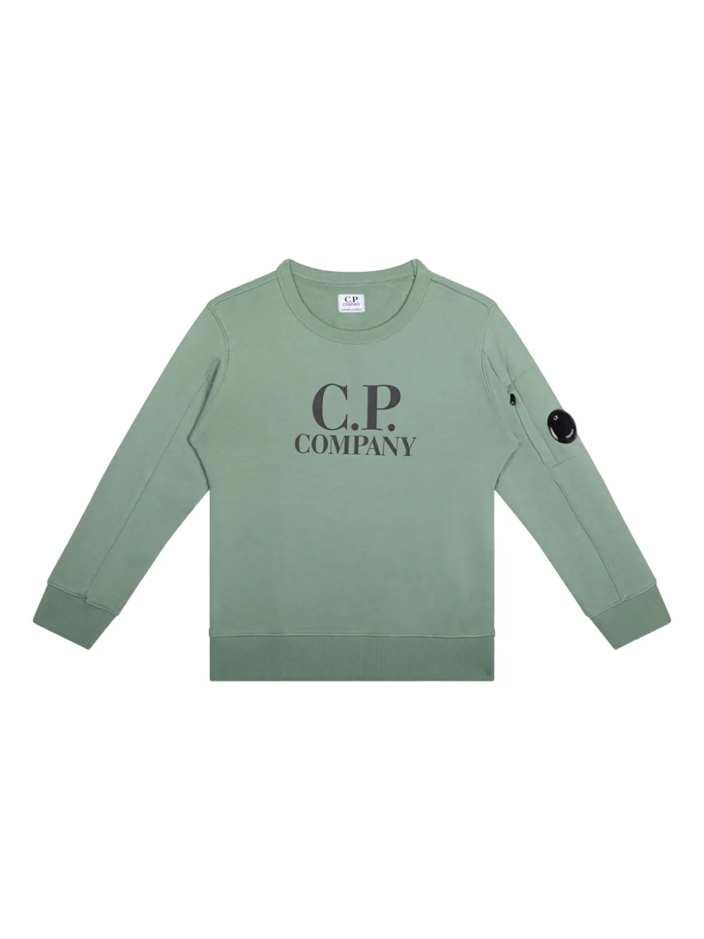 

Толстовка с карманом и логотипом C.P. Company Kids, зеленый