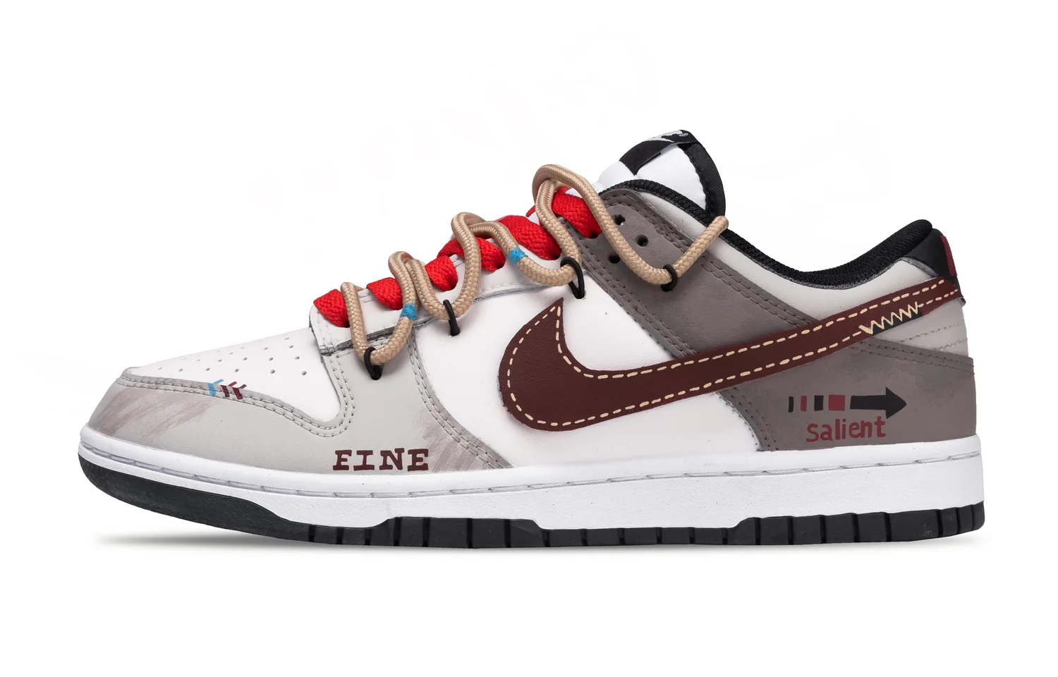 Nike Dunk Vintage Trend Revival кожаные кроссовки с амортизацией, износостойкие низкие скейтерские Unisex White Brown