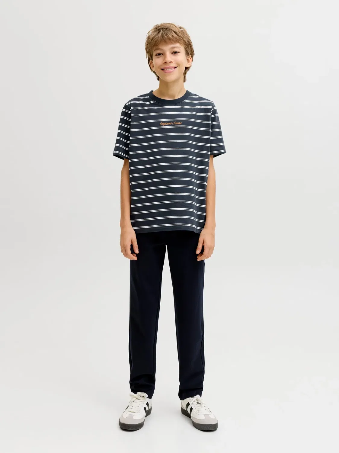 Футболка полосатая JACK & JONES Junior, sky captain — фото 3