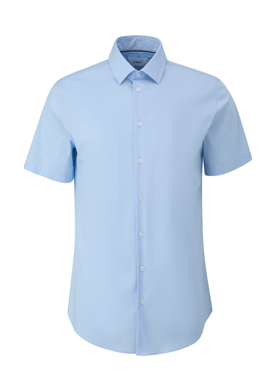 

Повседневная рубашка s.Oliver BLACK LABEL Slim fit Button Up Shirt, светло-синий