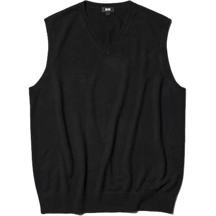 

UNIQLO Мужская майка-борцовка черная V-образный вырез умеренно прямой крой