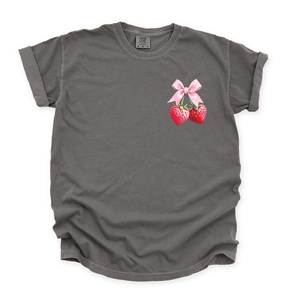 

Футболка Coquette strawberry watercolor garment dyed Simply Sage Market, Pepper