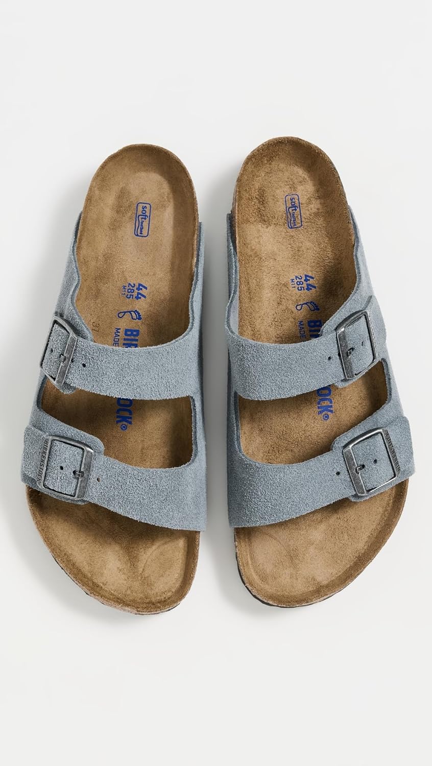 Мужские сандалии Birkenstock Arizona с мягкой стелькой, серый — фото 4