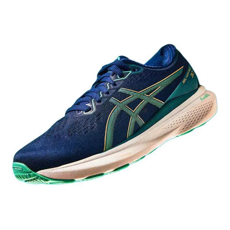 Кроссовки для бега Gel Kayano 30 с поддержкой, износостойкие, дышащие, с отскоком, низкие, детские ASICS, синий/зеленый — фото 4