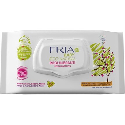 

Детские салфетки Ecocert Softness с крышкой, 80 салфеток, Fria