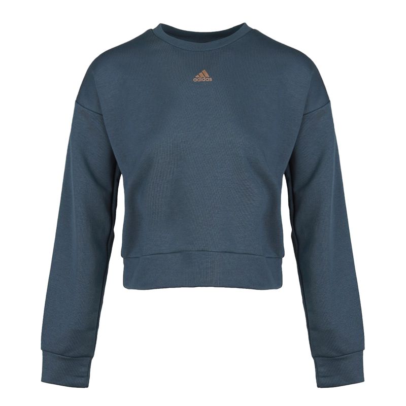 Толстовка W U 4 U CREW женская Adidas, серо-голубой — фото 3