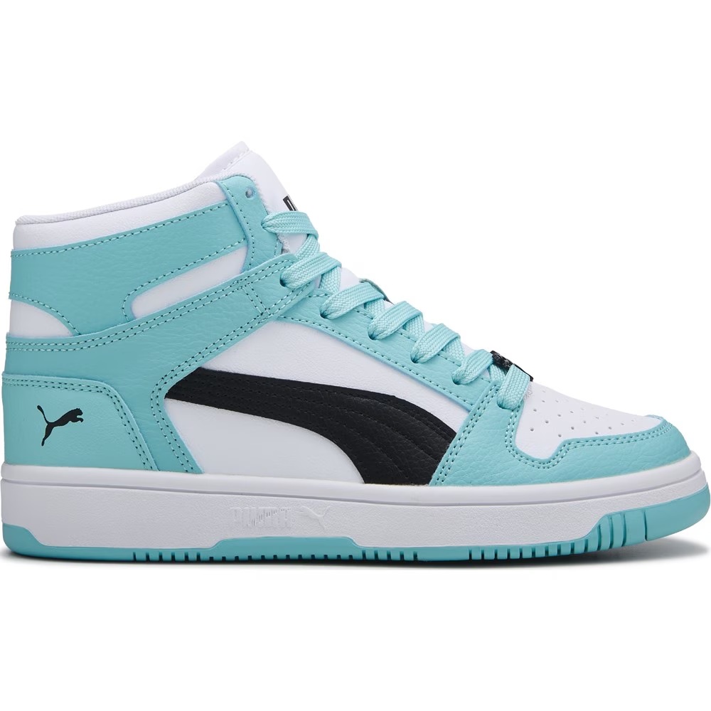 Детские высокие кроссовки Rebound Layup High Top Sneaker Big Kid от Puma, white/blue/black — фото 2