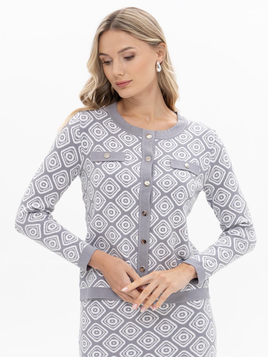 

Вязаный кардиган Passioni, светло-серый